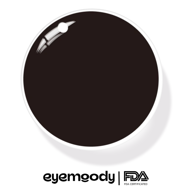 EyeMoody Alle schwarzen farbigen Kontaktlinsen | 0,00, 6 Monate (2 Linsen)