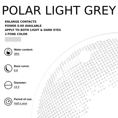 Elli x Eyemoody Polar Light Grey | 6 Months, 2 pcs