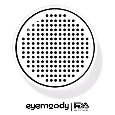 EyeMoody Futuristische Weiße Farbige Kontaktlinsen | 0,00, 6 Monate (2 Linsen)
