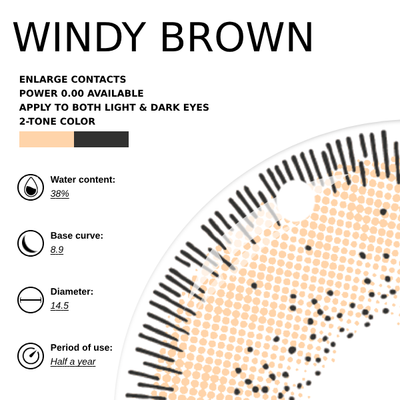 [NEW] Virgotati x Eyemoody Windy Brown | 6 Months, 2 pcs