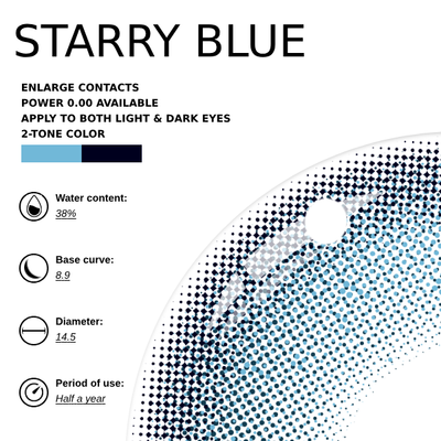 Sleepizomb x Eyemoody Starry Blue | 6 Months, 2 pcs