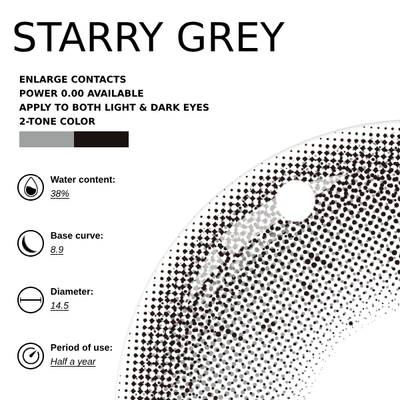 Eyemoody Starry Grey | 6 Months, 2 pcs