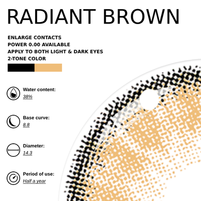 [NEW] Eyemoody Radiant Brown | 6 Months, 2 pcs