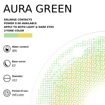 [NEW] Yvezvx x Eyemoody Aura Green | 6 Months, 2 pcs