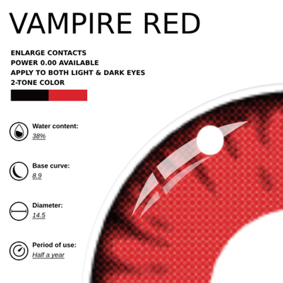 [NEW] Mori x Eyemoody Vampire Red | 6 Months, 2 pcs