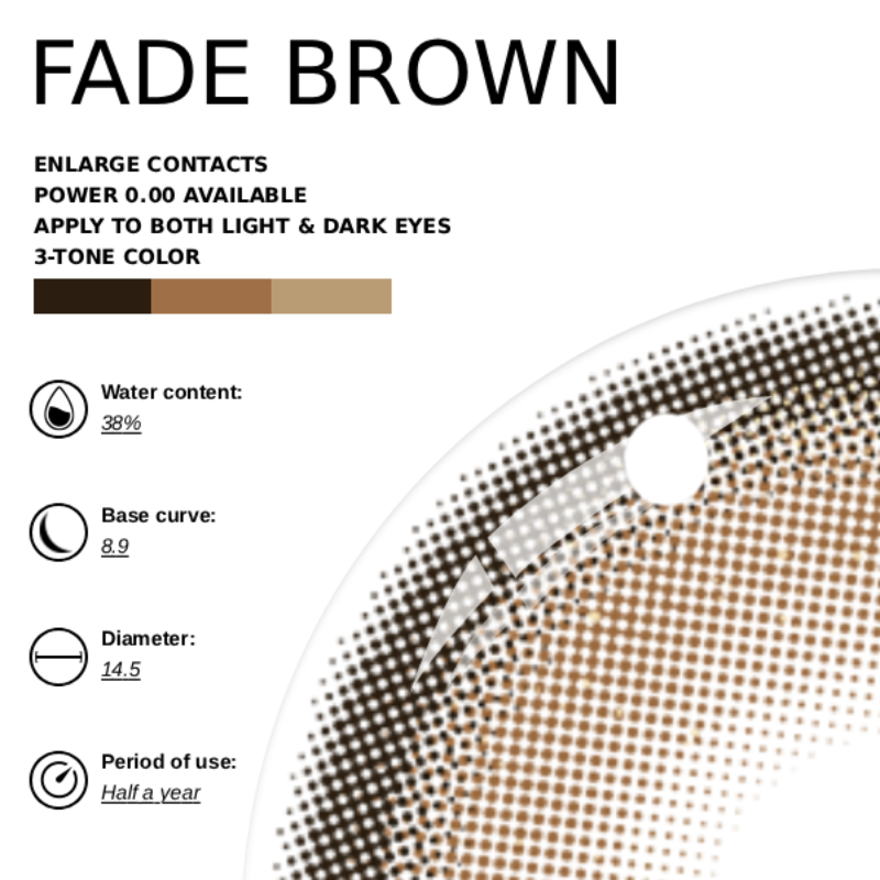 [NEW] Diornoo x Eyemoody Fade Brown | 6 Months, 2 pcs