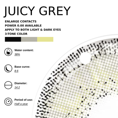 Ar3ly x Eyemoody Juicy Grey | 6 Months, 2 pcs