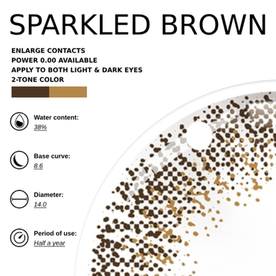 Braune Farbige Kontaktlinsen Ohne Stärke von Eyemiol | 0,00, 6 Monate (2 Linsen)