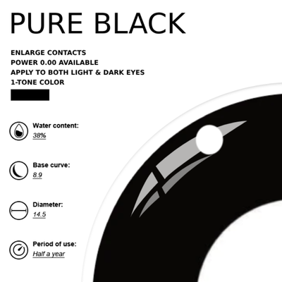 Halloween x Eyemoody Pure Black | 6 Months, 2 pcs