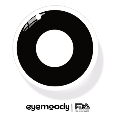 Lentillas de Contacto de Color Negro Eyemiol | 0.00, 6 Meses (2 lentillas)