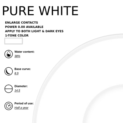Amglamm x Eyemoody Pure White | 6 Months, 2 pcs