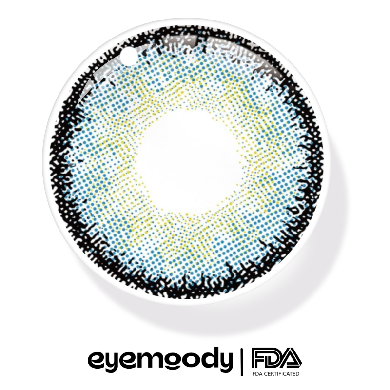 Eyemiol Lentillas de Contacto de Color Azul Hielo | 0.00, 6 Meses (2 lentillas)