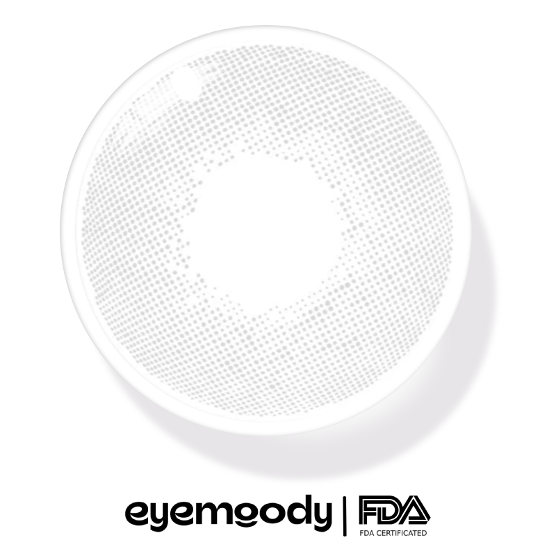 EyeMoody Lentillas de Contacto de Color Gris Claro | 0.00, 6 Meses (2 lentillas)