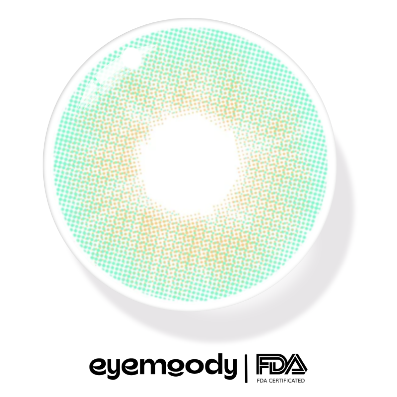 EyeMoody Lentillas de Contacto de Color Verde Menta | 0.00, 6 Meses (2 lentillas)