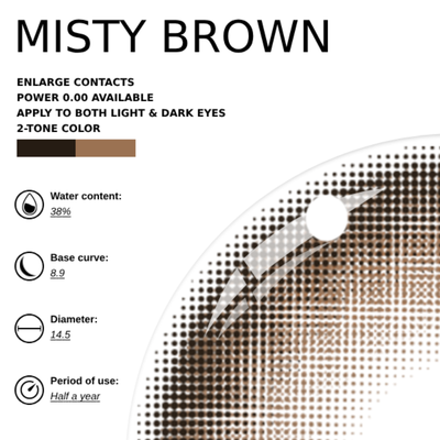 Evangeline x Eyemoody Misty Brown | 6 Months, 2 pcs