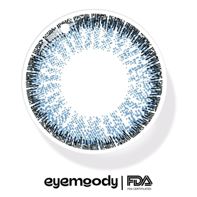 Eyemiol natürliche blaue Kontaktlinsen | 0,00, 6 Monate (2 Linsen)