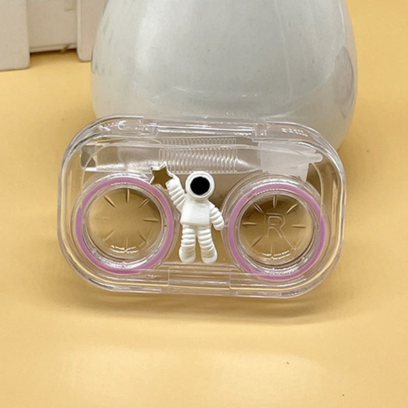 Estuche transparente para lentes de contacto Space Man