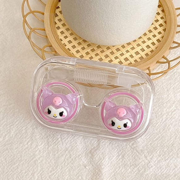 Clear Cartoon Pattern Contact Lens Case