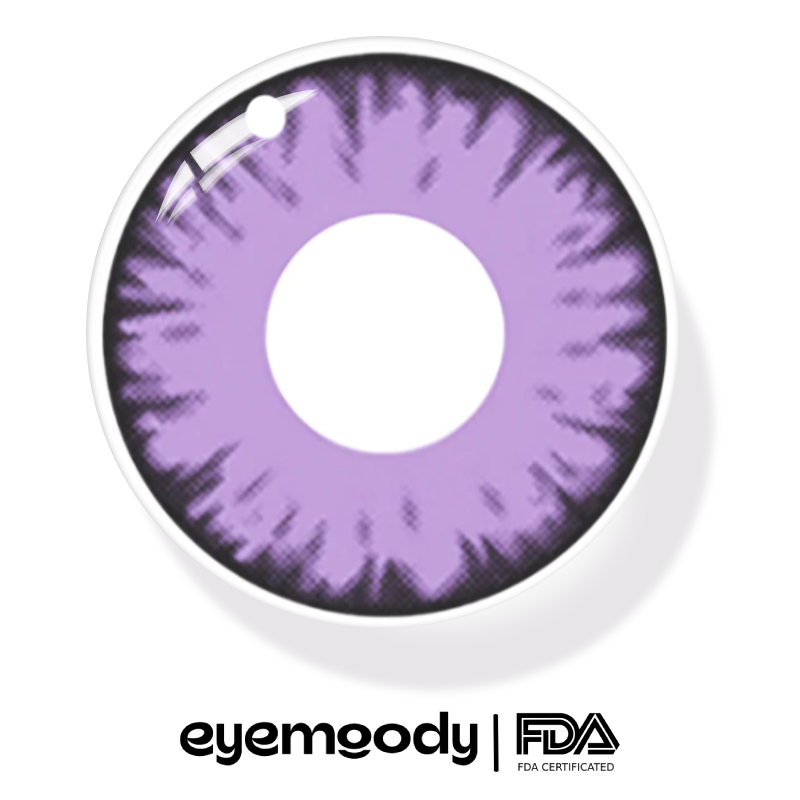 EyeMoody Kranz lila farbige Kontaktlinsen | 0,00, 6 Monate (2 Linsen)