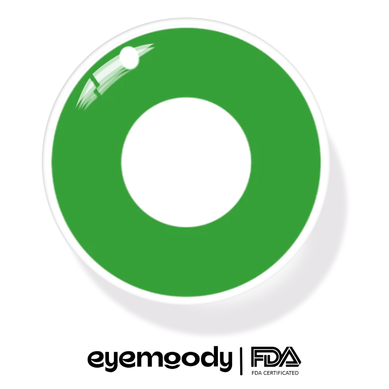EyeMoody Lentes De Contacto De Color Verde Esférico | 0.00, 6 Meses (2 lentillas)