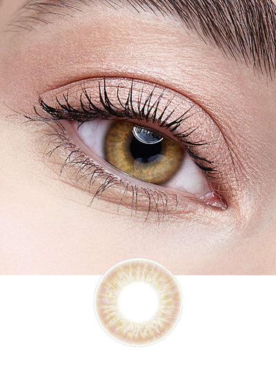 EyeMoody Sandy Brown Colored Contact Lenses | 0.00, 6 Months (2 lenses)