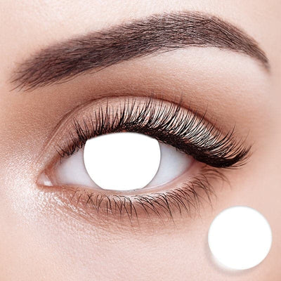 EyeMoody All White Colored Contact Lenses | 0.00, 6 Months (2 lenses)