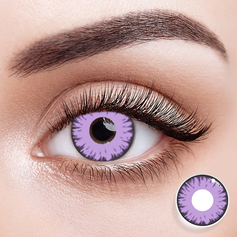 EyeMoody Wreath Purple Colored Contact Lenses | 0.00, 6 Months (2 lenses)