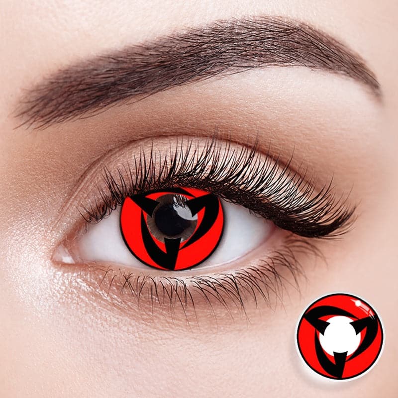 EyeMoody Anime COS Obito Red Colored Contact Lenses | 0.00, 6 Months (2 lenses)
