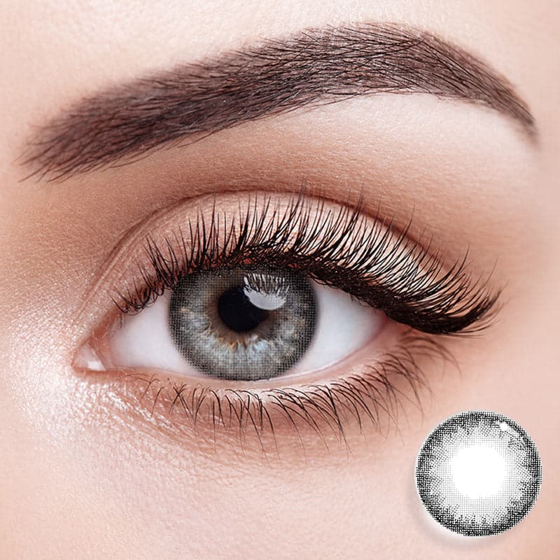 EyeMoody Anthrazitfarbene Kontaktlinsen | 0,00, 6 Monate (2 Linsen)
