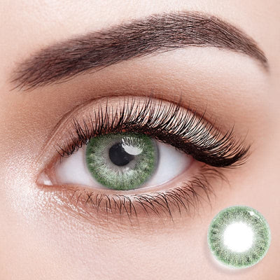 Eyemiol Kiwi Grün Farbige Kontaktlinsen | 0,00, 6 Monate (2 Linsen)