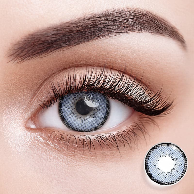 Eyemiol Aqua Blue Colored Contact Lenses | 0.00, 6 Months (2 lenses)