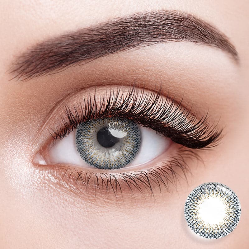 Eyemiol Lentillas de Contacto de Color Azul Brumoso | 0.00, 6 Meses (2 lentillas)