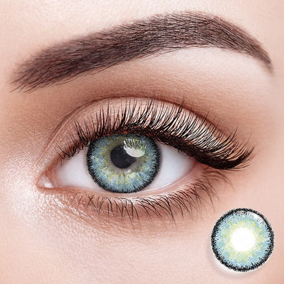 Eyemiol Ice Blue Colored Contact Lenses | 0.00, 6 Months (2 lenses)