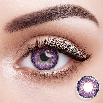 Eyemiol Blaze Lentillas de Contacto de Color Púrpura | 0.00, 6 Meses (2 lentillas)