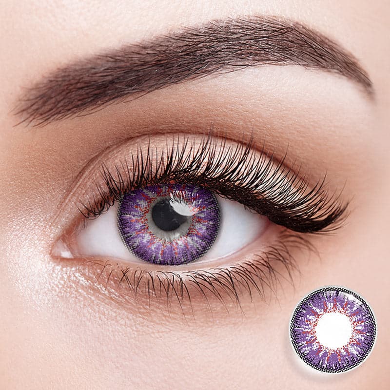Eyemiol Blaze lila farbige Kontaktlinsen | 0,00, 6 Monate (2 Linsen)
