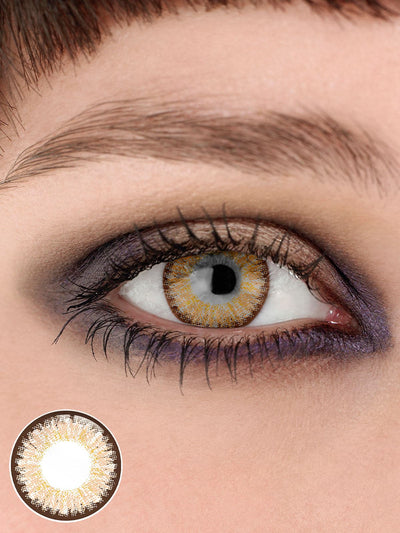 Eyemiol Hazel Brown Colored Contact Lenses | 0.00, 6 Months (2 lenses)