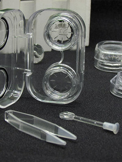 Clear Contact Lens Case with Gasket Ring