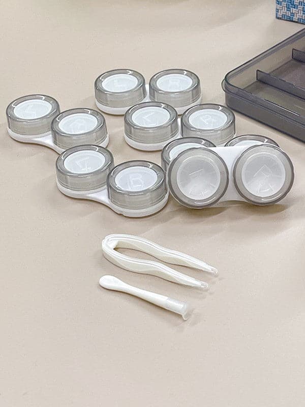 Paquete de 6 estuches transparentes para lentes de contacto Eyemoody