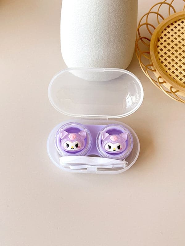 Cartoon Pattern Clear Contact Lens Case