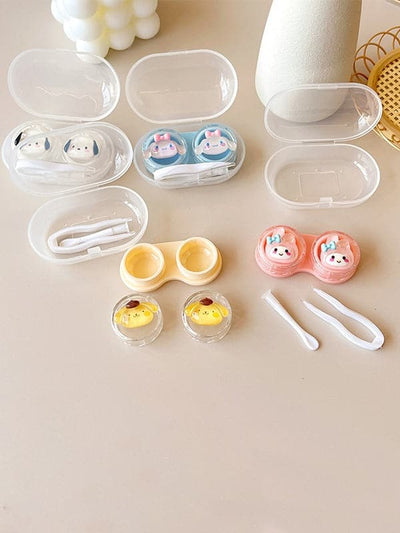 Cartoon Pattern Clear Contact Lens Case