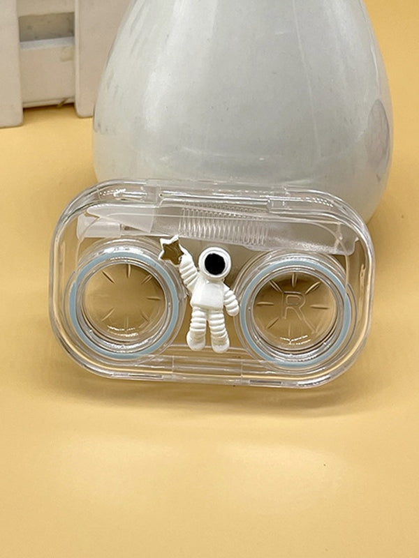 Estuche transparente para lentes de contacto Space Man