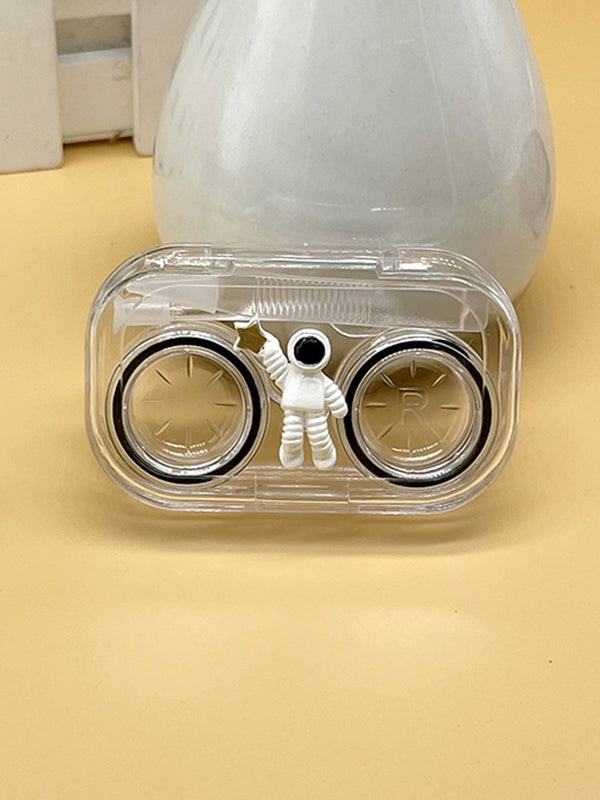 Estuche transparente para lentes de contacto Space Man