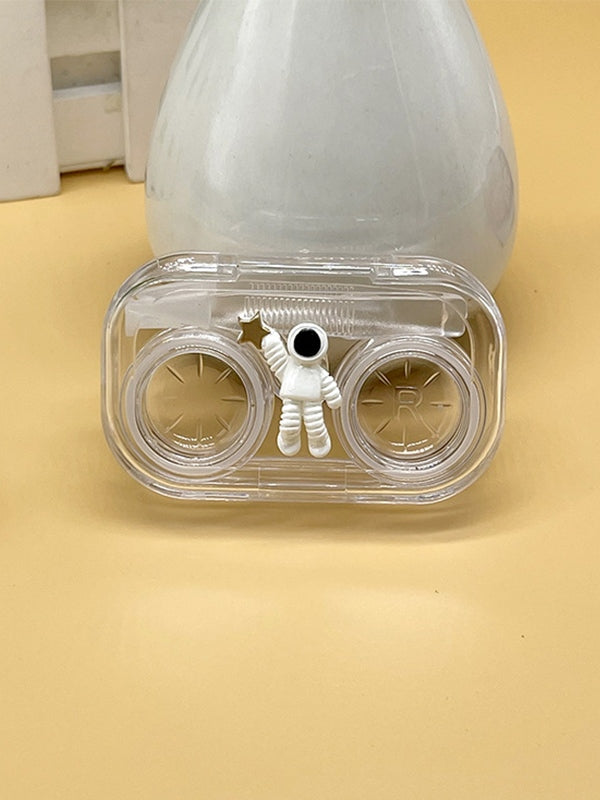 Estuche transparente para lentes de contacto Space Man