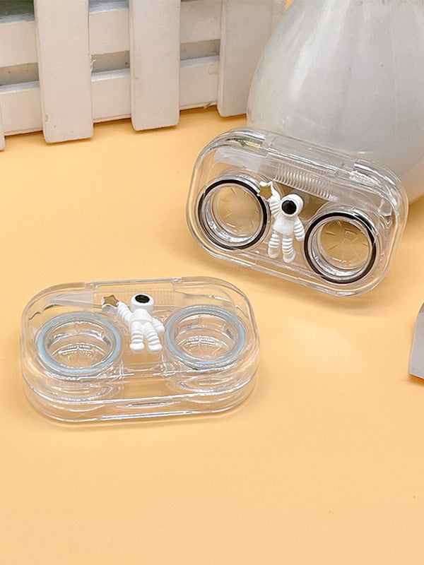 Space Man Clear Contact Lens Case