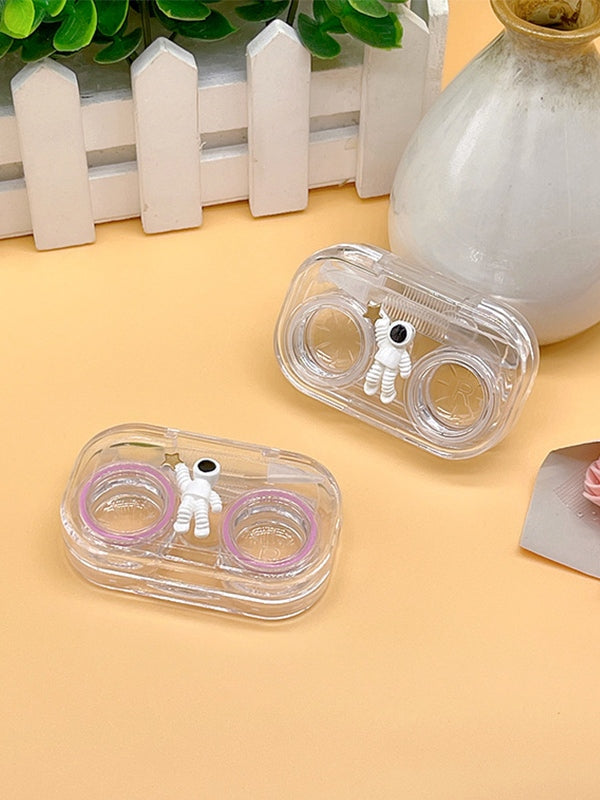 Space Man Clear Contact Lens Case