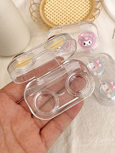 Clear Cartoon Pattern Contact Lens Case