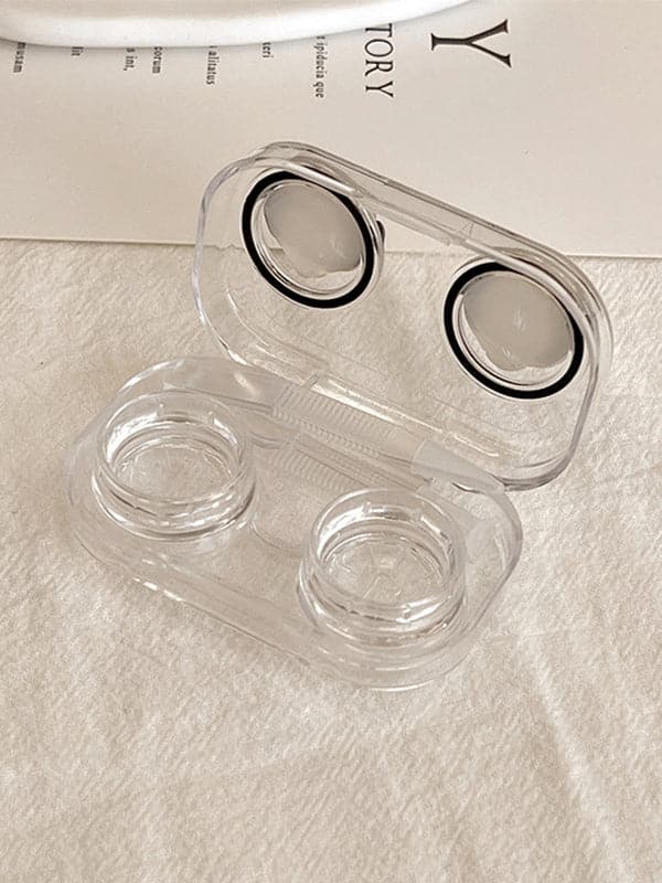 Clear Cartoon Pattern Contact Lens Case