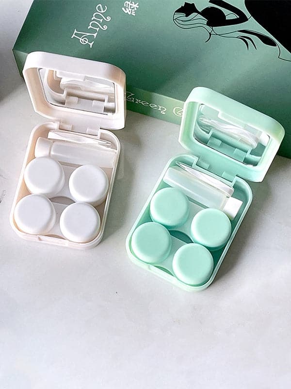 Eyemoody 2packs Contact Lens Case with Mirror