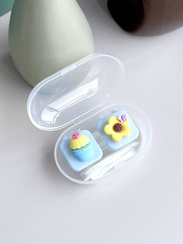 Cartoon Plant Contact Lens Case