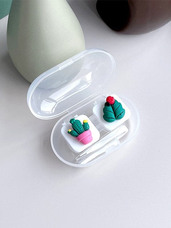 Cartoon Plant Contact Lens Case